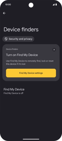 Press Find My Device. Press Find My Device.