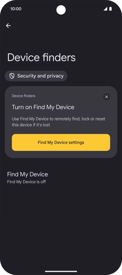 Press Find My Device. Press Find My Device.