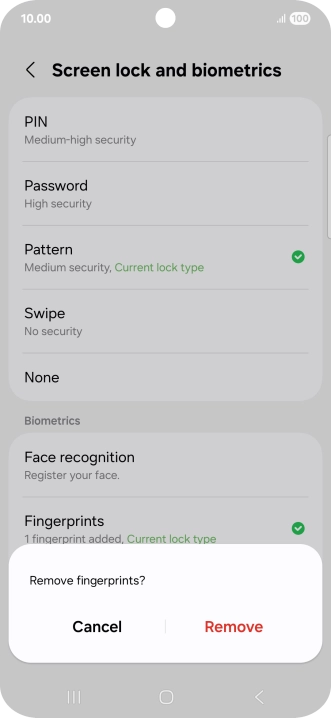 Press Remove. Press Remove.