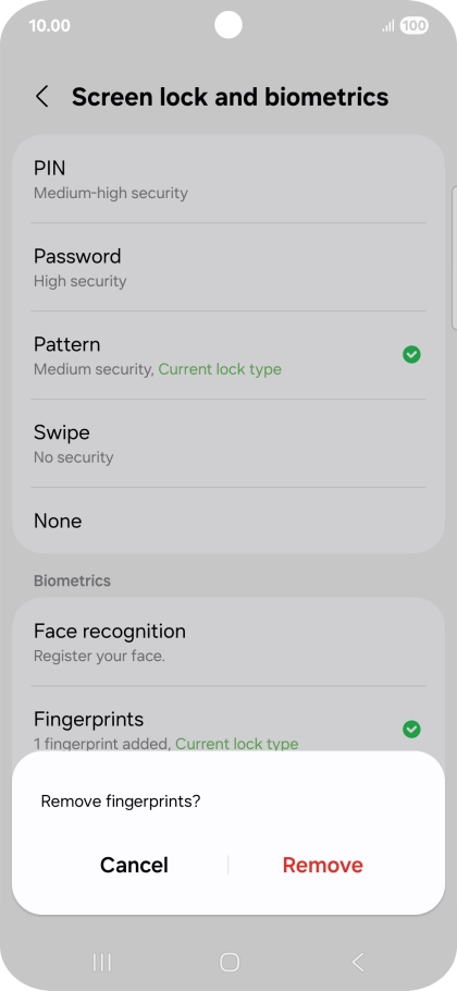 Press Remove. Press Remove.