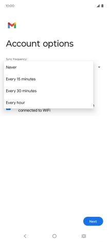Press the required setting. Press the required setting.