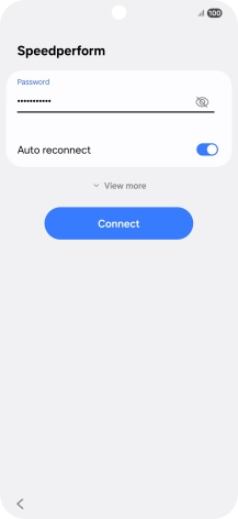 Key in the password for the Wi-Fi network and press Connect. Key in the password for the Wi-Fi network and press Connect.