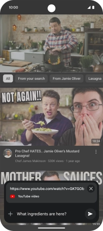 Follow the instructions on the screen to type or speak the required question for the video. Follow the instructions on the screen to type or speak the required question for the video.