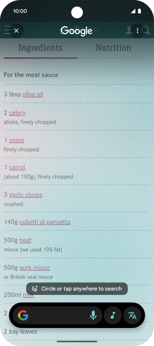 Press the translate icon. Press the translate icon.