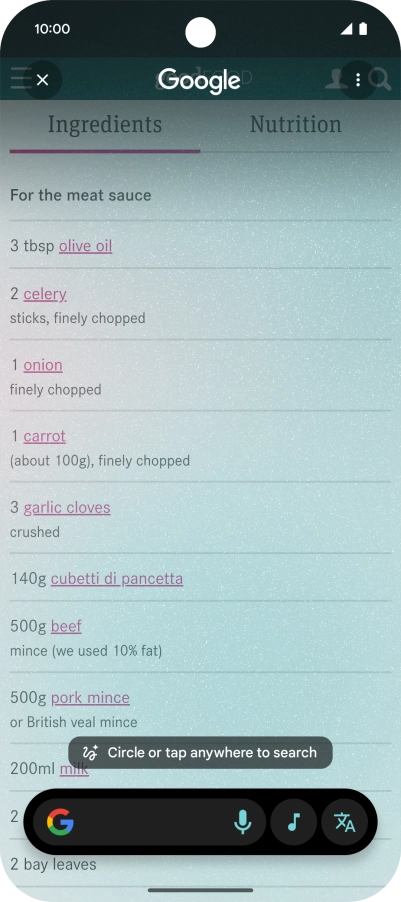Press the translate icon. Press the translate icon.