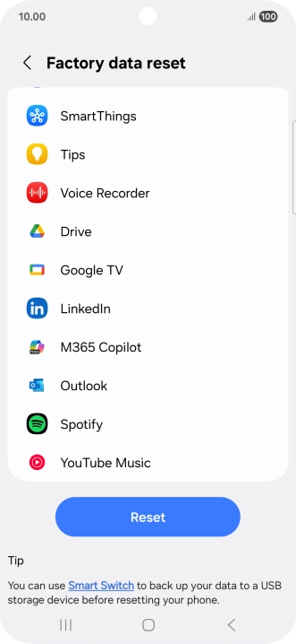 Press Reset. Press Reset.