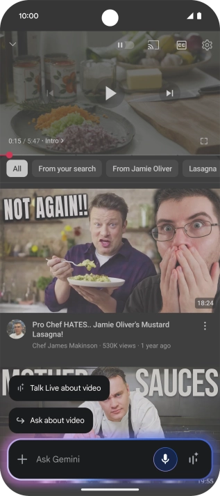 Press Ask about video. Press Ask about video.