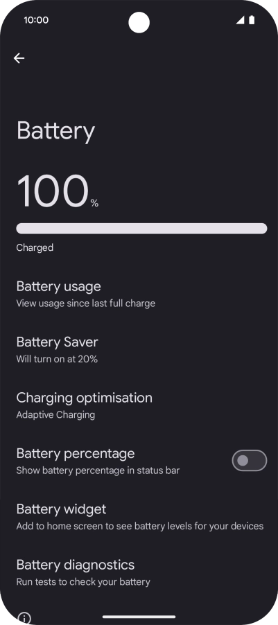 Press Battery Saver. Press Battery Saver.