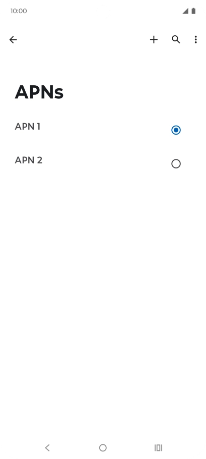 Press the field next to the data connection to activate it. Press the field next to the data connection to activate it.