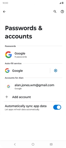 Press Add account. Press Add account.