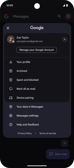 Press Messages settings. Press Messages settings.