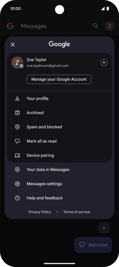 Press Messages settings. Press Messages settings.