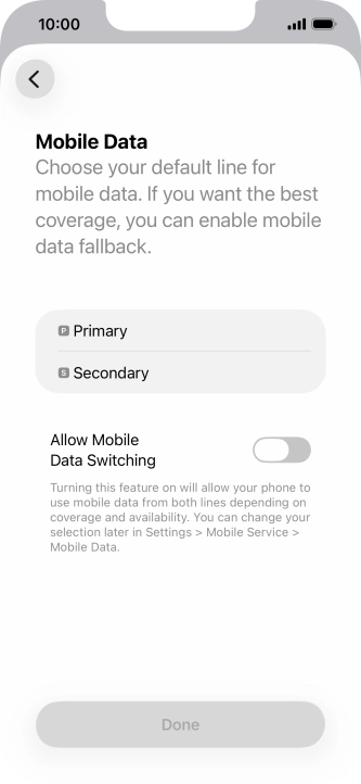 Press the required price plan. Press the required price plan.