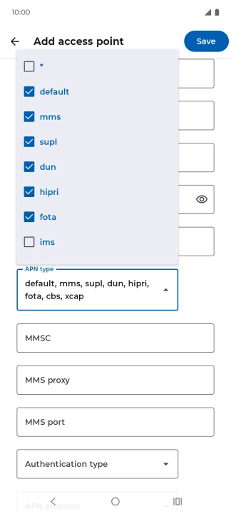 Press default to turn on the setting. Press default to turn on the setting.