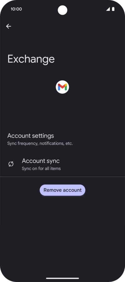 Press Remove account. Press Remove account.