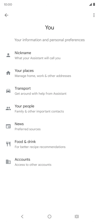 Press Nickname and follow the instructions on the screen to select phone owner settings. Press Nickname and follow the instructions on the screen to select phone owner settings.