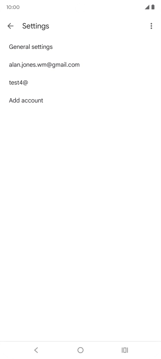 Press the required email account. Press the required email account.