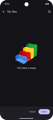 To create a new folder, press the new folder icon and follow the instructions on the screen to create a new folder. To create a new folder, press the new folder icon and follow the instructions on the screen to create a new folder.