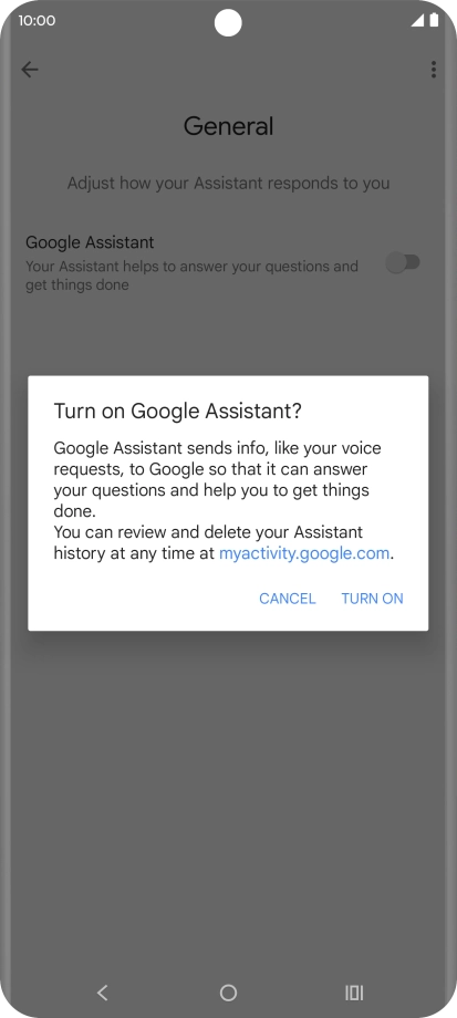 If you turn on the function, press TURN ON. If you turn on the function, press TURN ON.