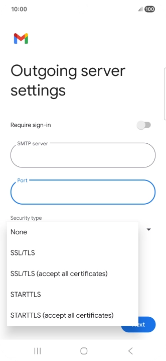 Press SSL/TLS. Press SSL/TLS.