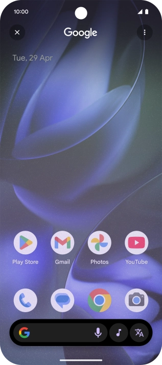 Press the music icon to start searching. Press the music icon to start searching.