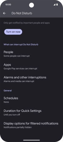 Press Display options for filtered notifications. Press Display options for filtered notifications.
