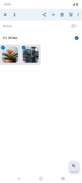 Press the share icon. Press the share icon.