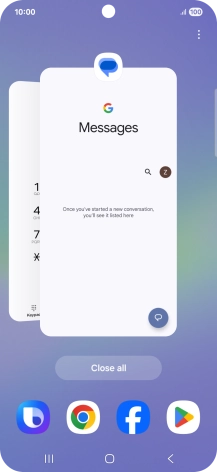 To end one running application, slide your finger upwards on the required application. To end one running application, slide your finger upwards on the required application.