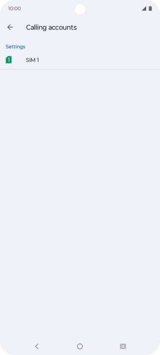 Press the name of the SIM. Press the name of the SIM.