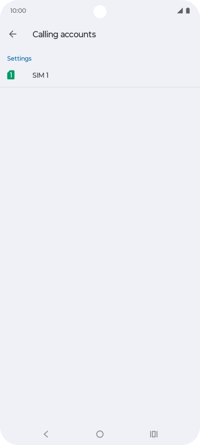 Press the name of the SIM. Press the name of the SIM.