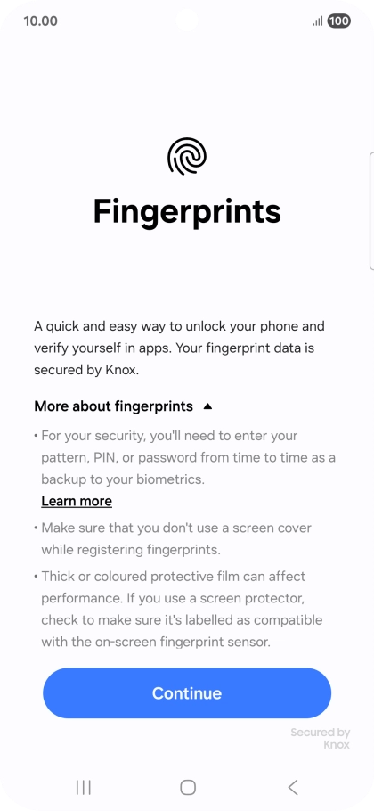 Press Continue. Press Continue.