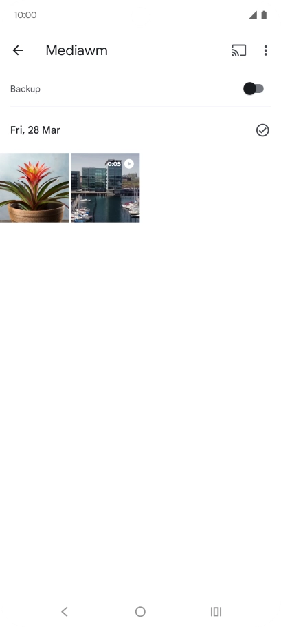 Press and hold any picture or video. Press and hold any picture or video.