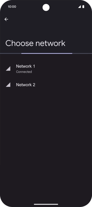Press the required network. Press the required network.