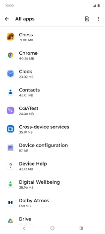 Press the required app. Press the required app.