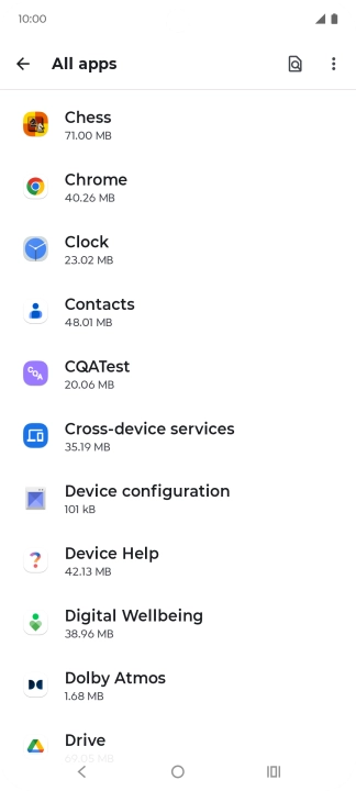 Press the required app. Press the required app.