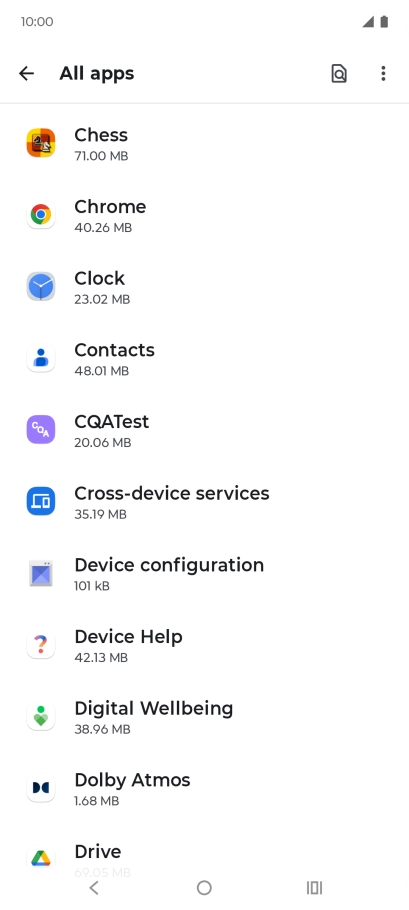 Press the required app. Press the required app.