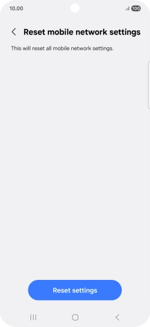 Press Reset settings. Press Reset settings.