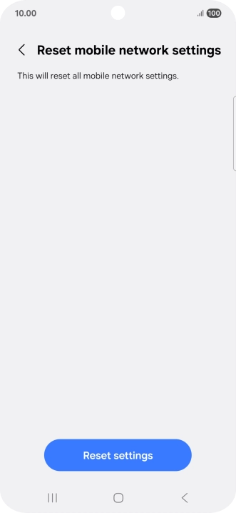 Press Reset settings. Press Reset settings.