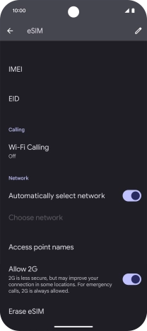 Press Erase eSIM. Press Erase eSIM.