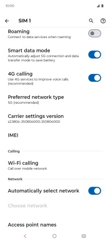 Press Access point names. Press Access point names.