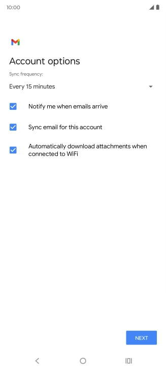 If this screen is displayed, you email account has been recognised and set up automatically. Follow the instructions on the screen to key in more information and finish setting up your phone. If this screen is displayed, you email account has been recognised and set up automatically. Follow the instructions on the screen to key in more information and finish setting up your phone.