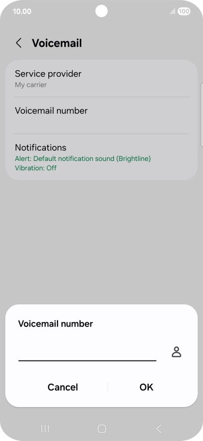Key in (prefix) 5 (your phone number) and press OK. Key in (prefix) 5 (your phone number) and press OK.