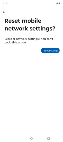 Press Reset settings. Press Reset settings.