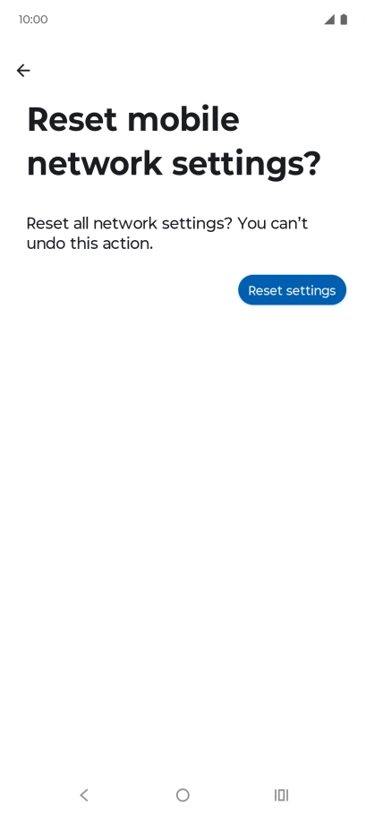 Press Reset settings. Press Reset settings.