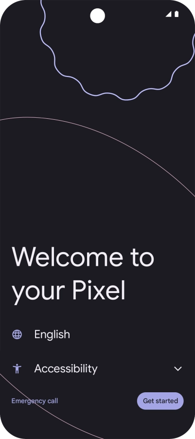 Press the field next to the language icon. Press the field next to the language icon.