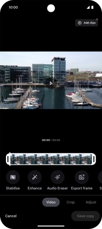 Press Audio Eraser. Press Audio Eraser.