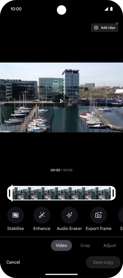 Press Audio Eraser. Press Audio Eraser.