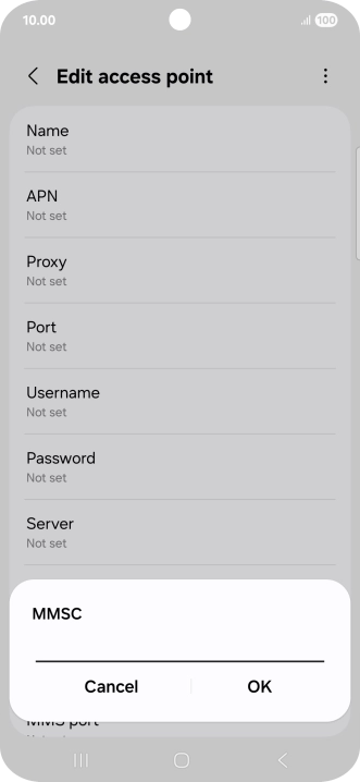 Key in http://www.vodafone.ie/mms and press OK. Key in http://www.vodafone.ie/mms and press OK.