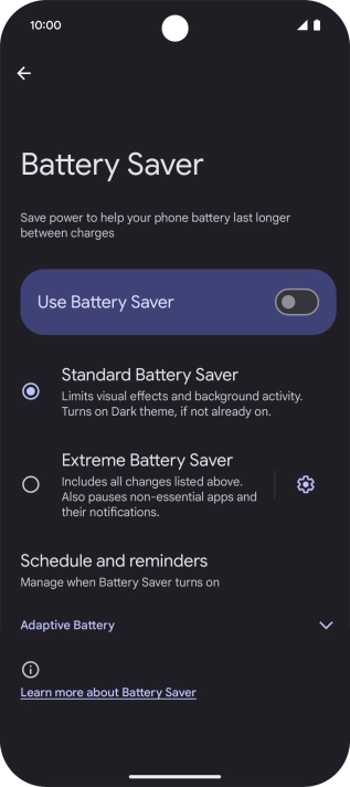 Press the required settings to turn them on or off. Press the required settings to turn them on or off.