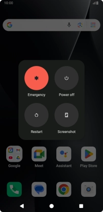Press Power off. Press Power off.